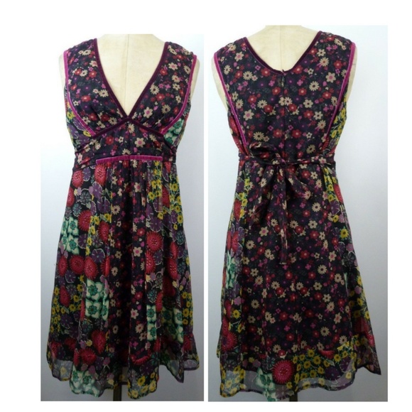 Anna Sui Dresses & Skirts - Anna Sui for Anthropologie Boho Floral Dress SZ 2